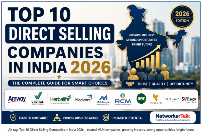 Top 10 Direct Selling Companies in India 2026 – trusted MLM companies, growing industry, strong opportunities, and business guide.